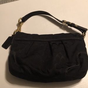 Coach signature black small handbag